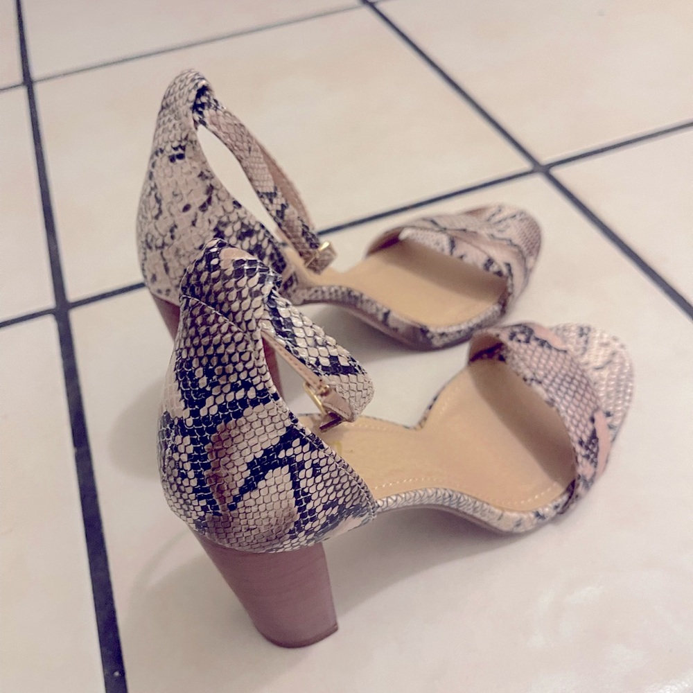 Snake skin high heels